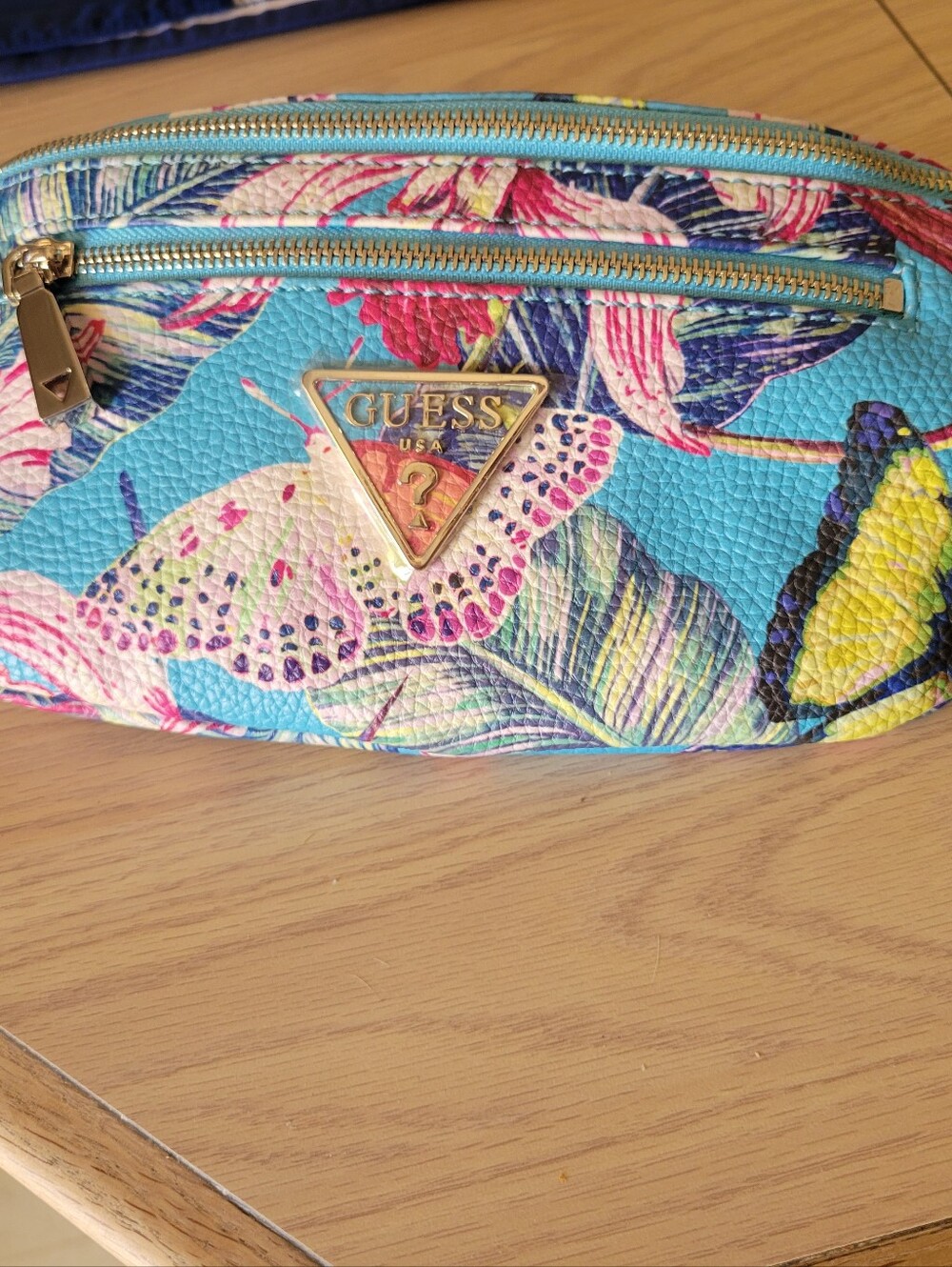 GUESS Turquoise Floral  Fanny Pack
